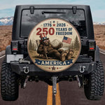 Patriotic Bigfoot 250 Years of Freedom Spare Tire Cover for Jeep Bronco