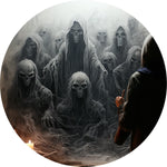 Army of Grim Reapers Spare Tire Cover - Black and White Mist Art