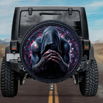 Gothic Boogeyman Shadow Lurker Crimson Claw Stained Glass Spare Tire Cover