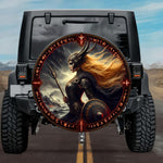 Gothic Valkyrie Kara Storm Weaver Norse Runes Spare Tire Cover