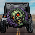 Gothic Zombie Undead Glowing Red Eyes Purple Stained Glass Spare Tire Cover