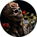Gilded Rose Skull Spare Tire Cover