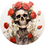 Rose Skull Spare Tire Cover