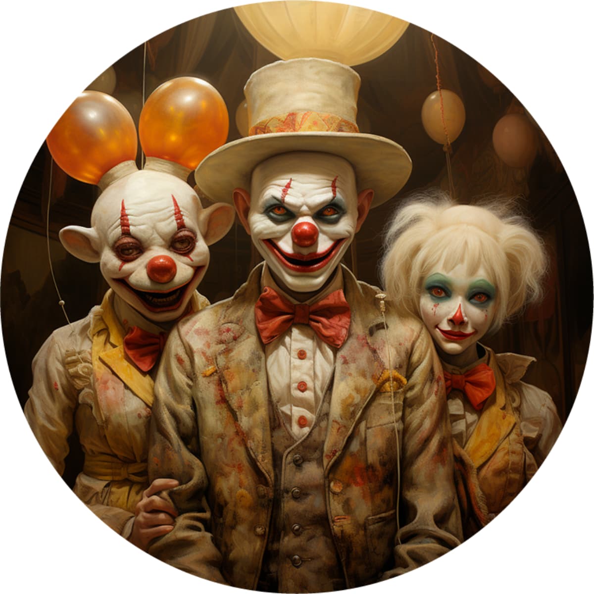 The "Family Reunion" Vintage Scary Clown Spare Tire Cover