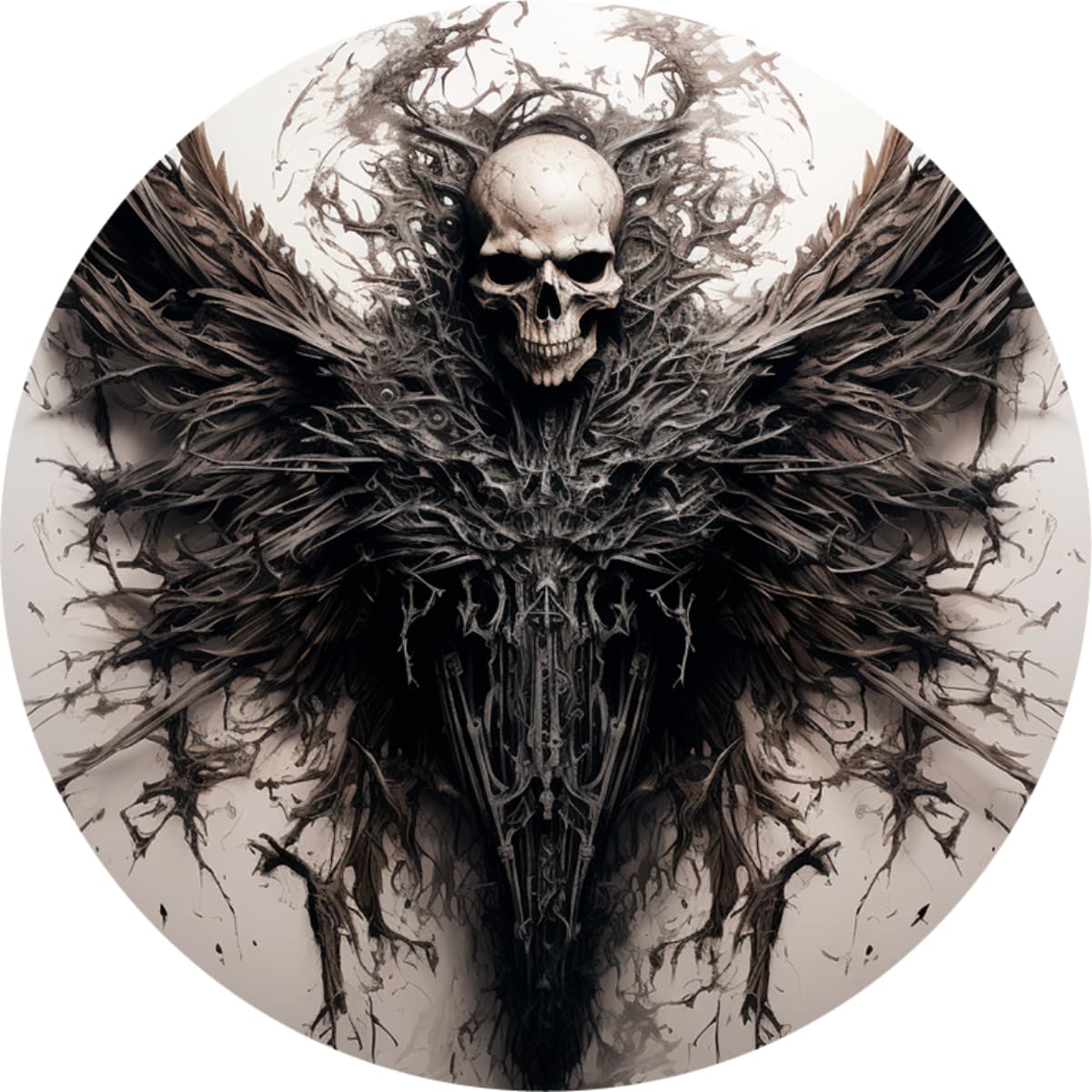 Dark Winged Skull Spare Tire Cover