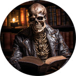 Biker Scholar Skull Spare Tire Cover