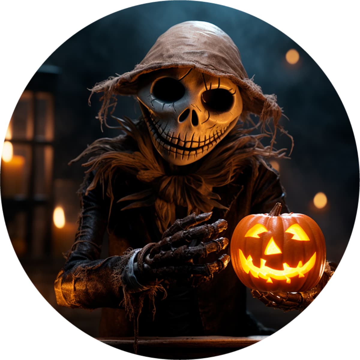 Hooded Pumpkin Reaper Spare Tire Cover