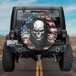 3D Rip Through Stars and Stripes Skeleton Claws SUV Tire Cover