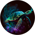 Trippy Smoke Sea Turtle Spare Tire Cover