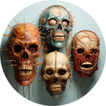 Realistic Scary Mutated Skull Spare Tire Cover - Horror Lab Art