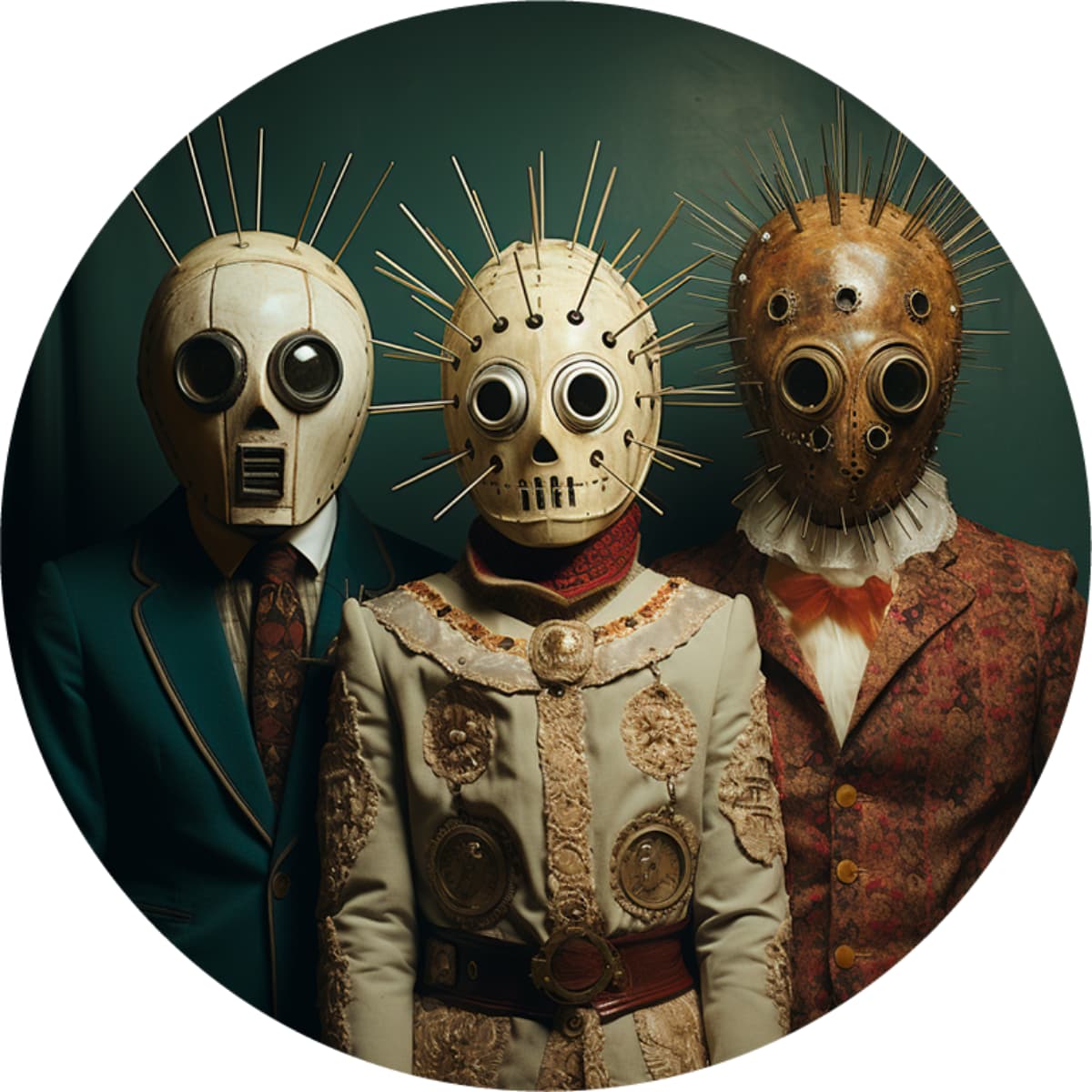 Steampunk Mask Spare Tire Cover - Victorian Horror Art