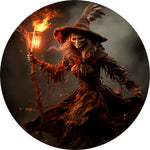 Realistic Scarecrow Witch Spare Tire Cover - Horror Fantasy Art
