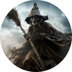 Realistic Flying Witch Spare Tire Cover - Horror Movie Art