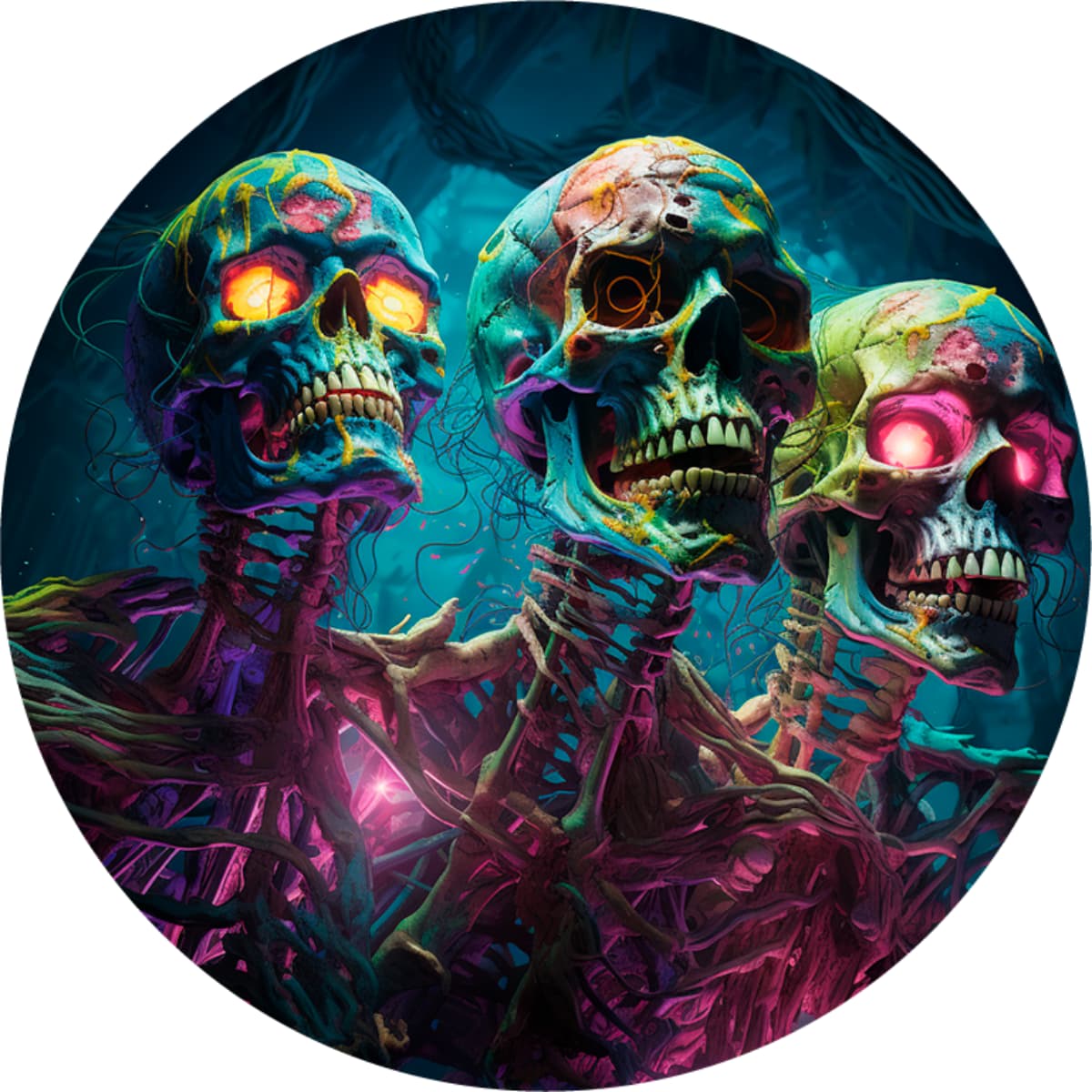 Cybernetic Undead: Badass Biomechanical Skull Spare Tire Cover