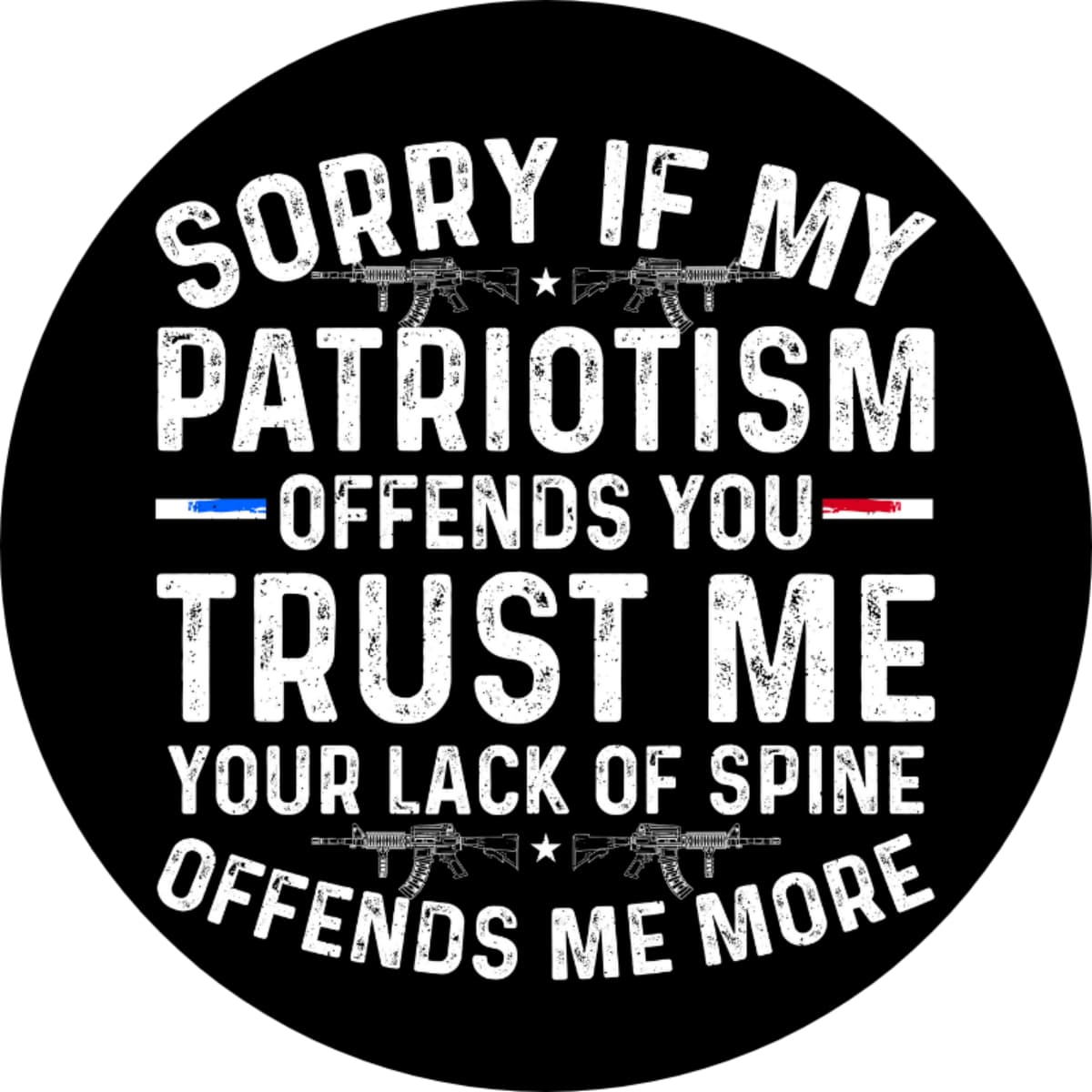 2nd Amendment Rifle Silhouette Spare Tire Cover