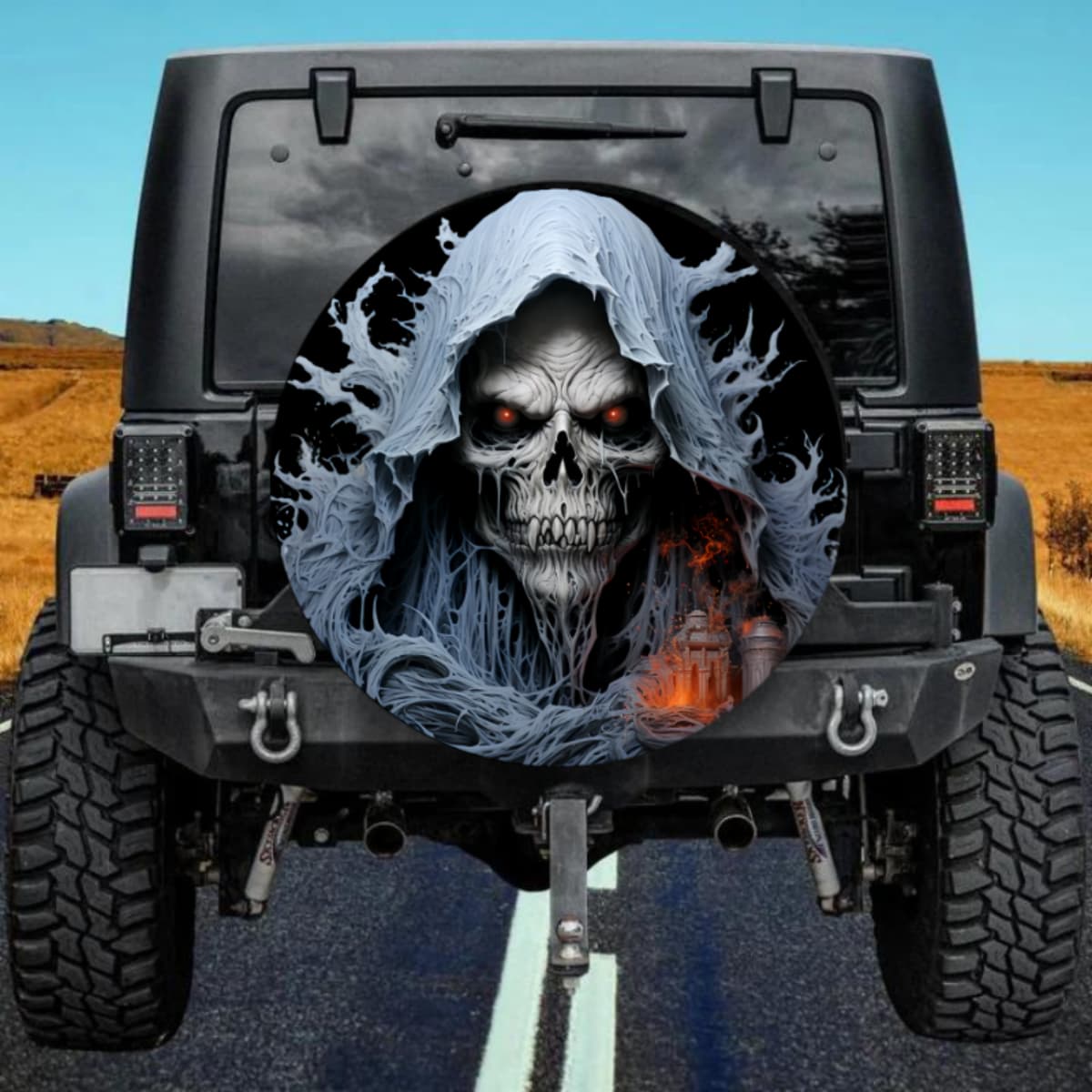 Skull Spare Tire Cover Iron Soul