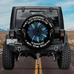 They Whispered To Her Blue Leopard Sunflower Spare Tire Cover