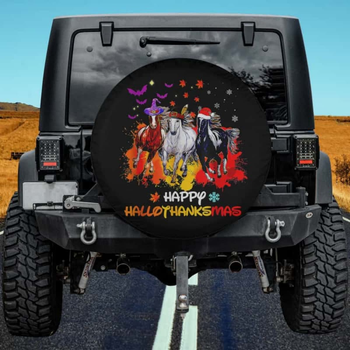 The Hallothanksmas Triple Spare Tire Cover