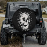 Glitch Skeleton Silhouette Spare Tire Cover