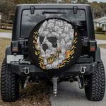 Cat Lover Skeleton Mosaic Spare Tire Cover
