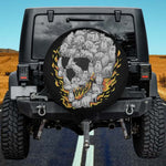 Cat Lover Skeleton Mosaic Spare Tire Cover