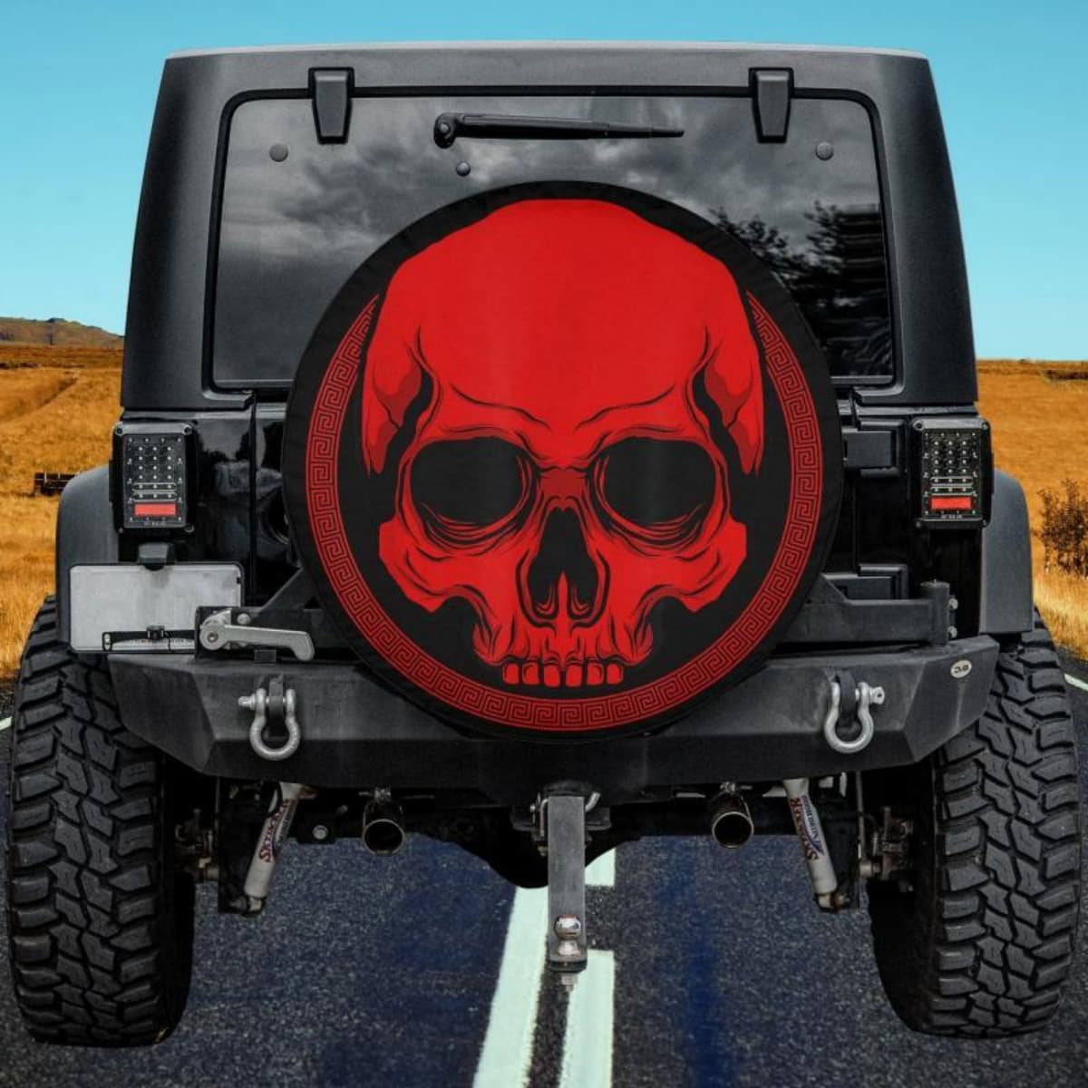 The Crimson Raider Badge Spare Tire Cover