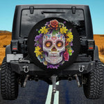 Sugar Skull Flora Spare Tire Cover