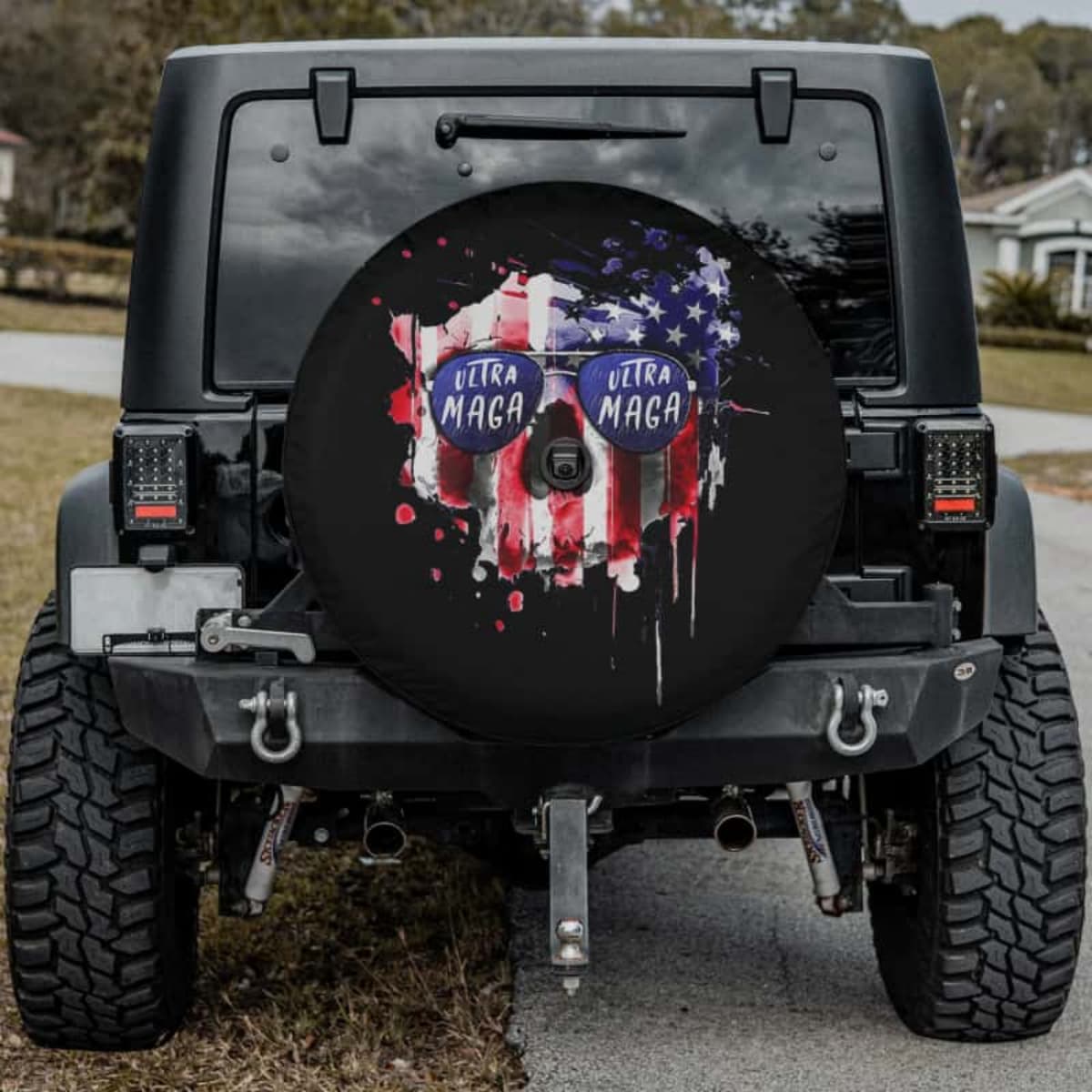 Ultra MAGA Patriot Skull Spare Tire Cover