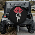 Glitter Lips Skeleton Spare Tire Cover