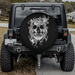 Filigree Skull Art Spare Tire Cover