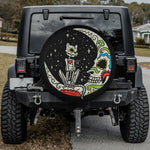 Celestial Sugar Skull Cat Spare Tire Cover