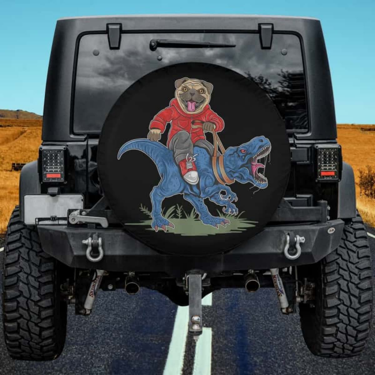 Pug-A-Saurus Rex Spare Tire Cover