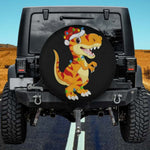 The Glowing Amber Rex Spare Tire Cover