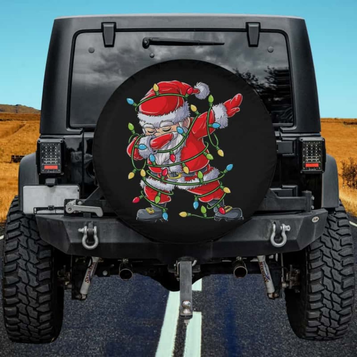 The Electric Dab Santa Spare Tire Cover