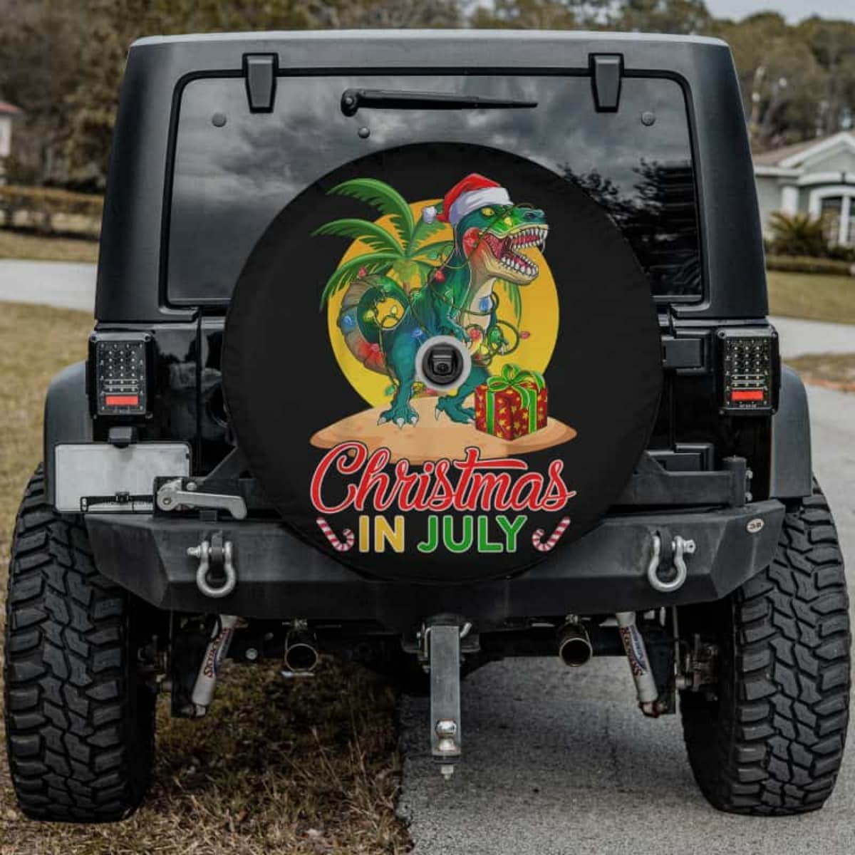 Christmas in July: Dino Style Spare Tire Cover