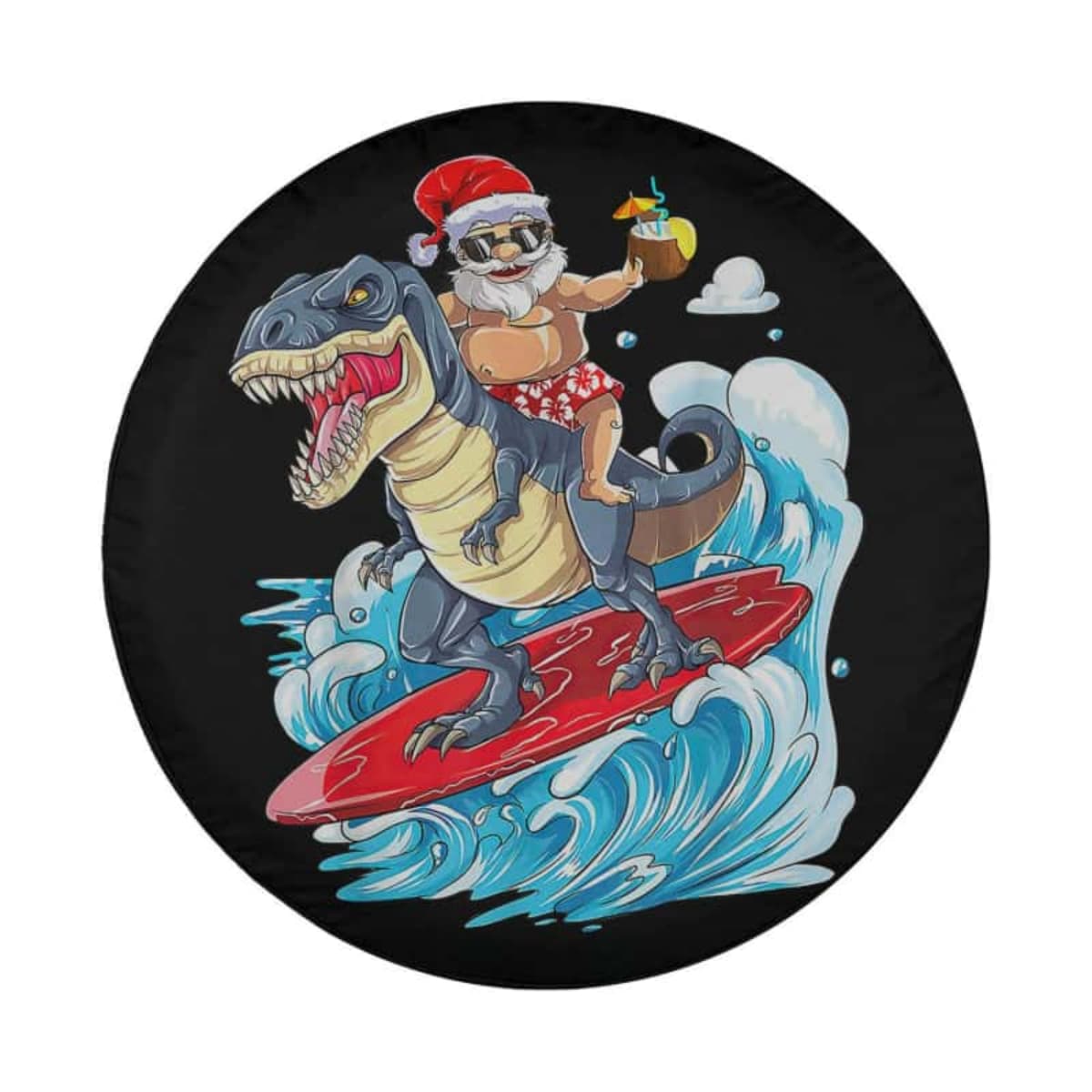 The Tropical Rex Surfer Spare Tire Cover