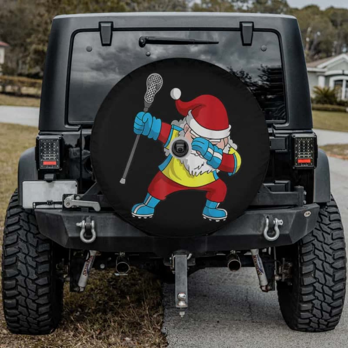 The Dabbing Lacrosse Nick Spare Tire Cover