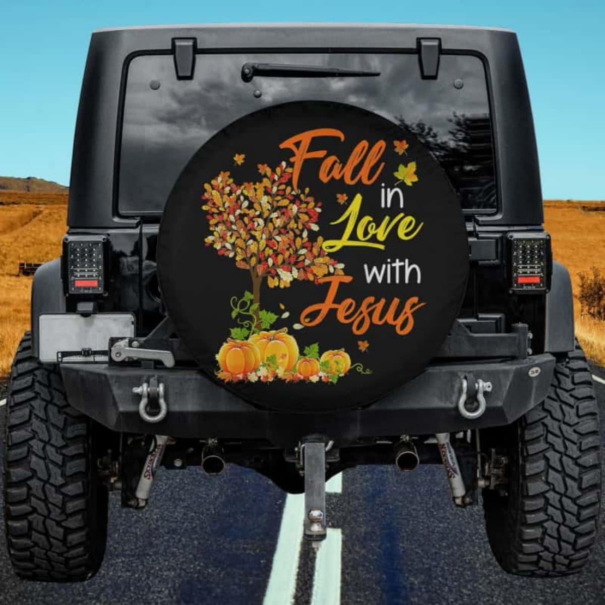Fall for Jesus Spare Tire Cover