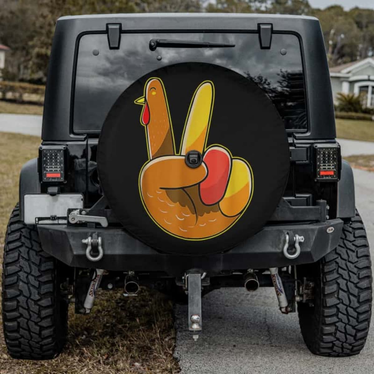 Gobble for Peace Spare Tire Cover