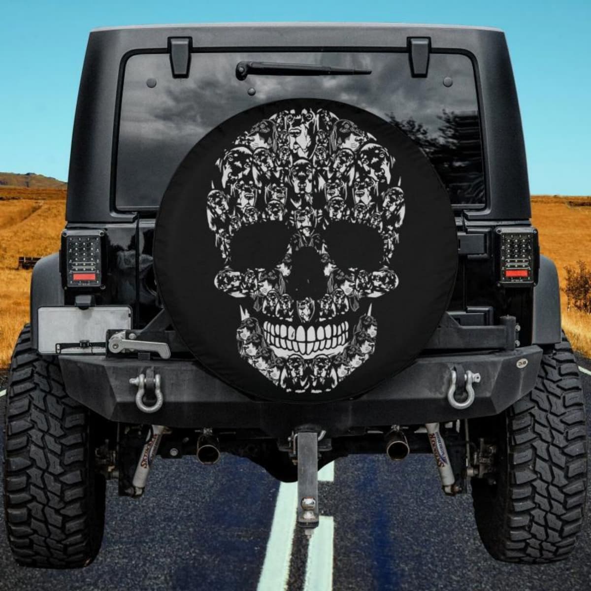 The Hound Skull Spare Tire Cover