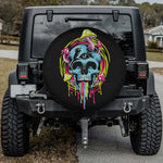 Magic Mushroom Skull Spare Tire Cover