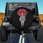 Glitter Lips Skeleton Spare Tire Cover