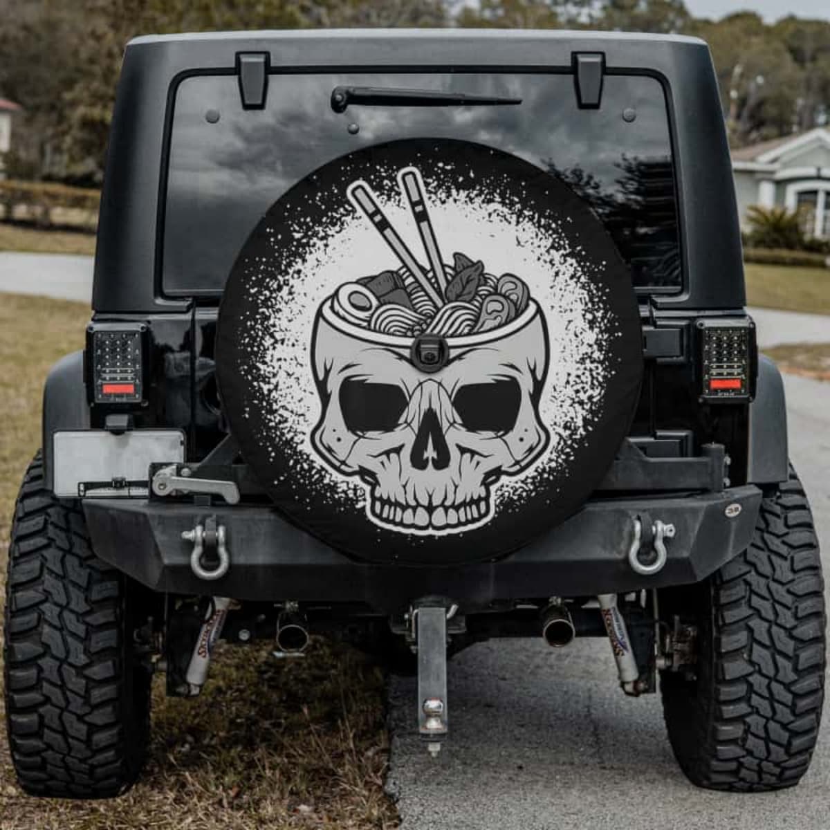 Ramen Skull Bowl Spare Tire Cover