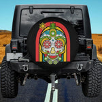Fruit Punch Sugar Skull Spare Tire Cover