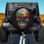 Trippy Skull Spare Tire Cover
