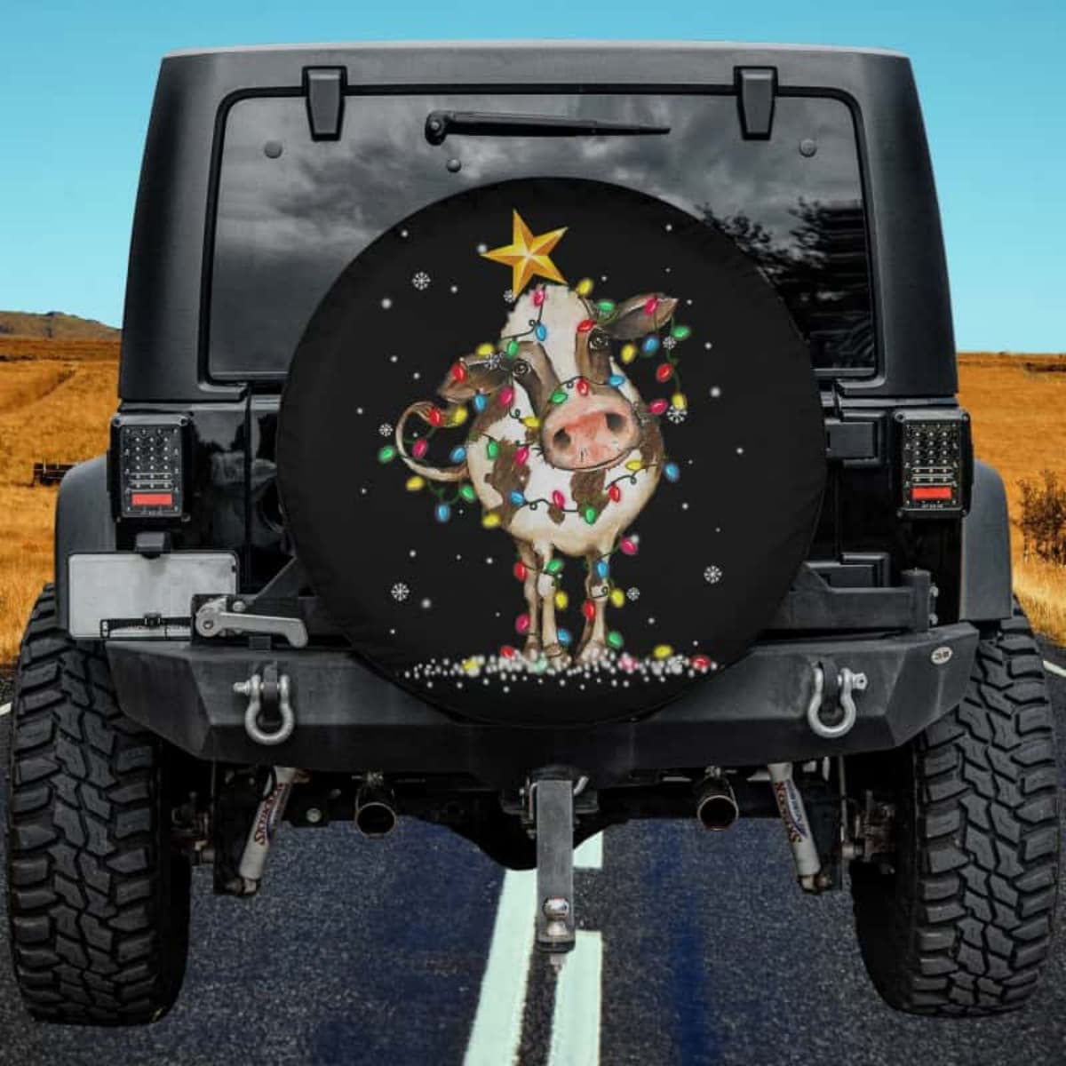 The Merry Moo-mas Seal Spare Tire Cover