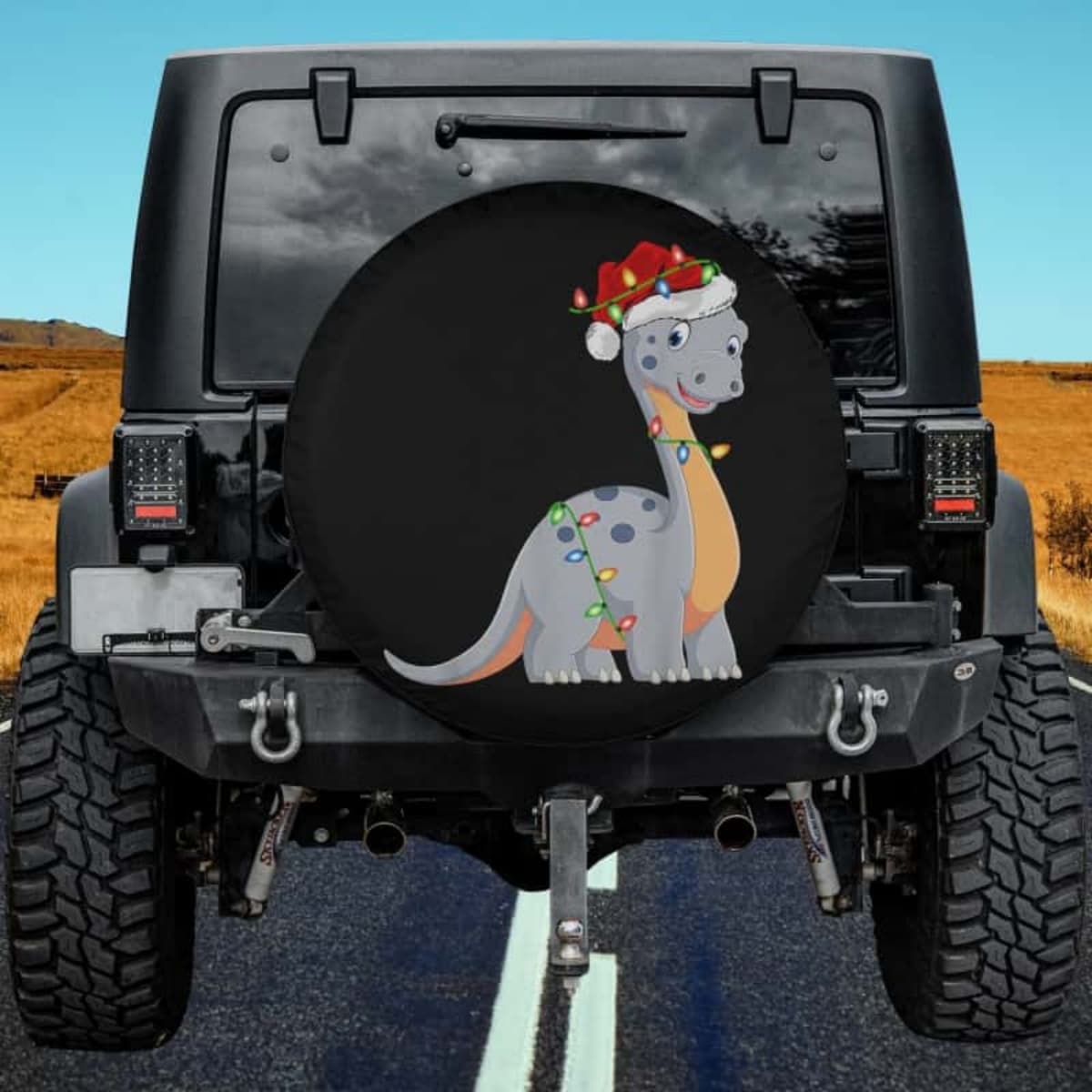 The Glowing Brontosaurus Spare Tire Cover