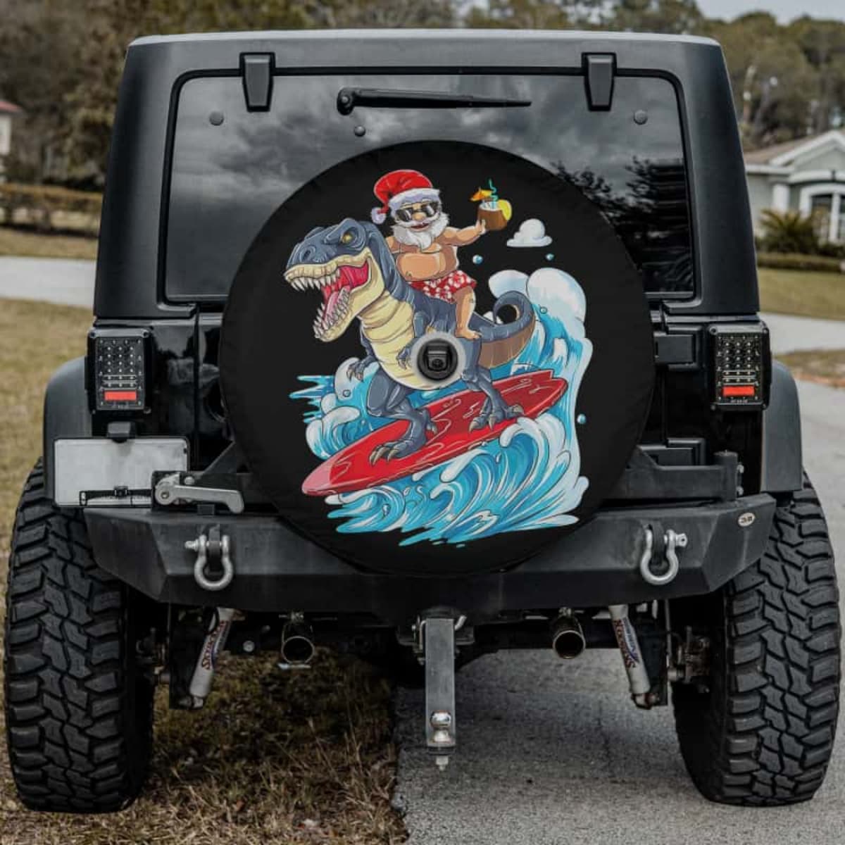 The Tropical Rex Surfer Spare Tire Cover