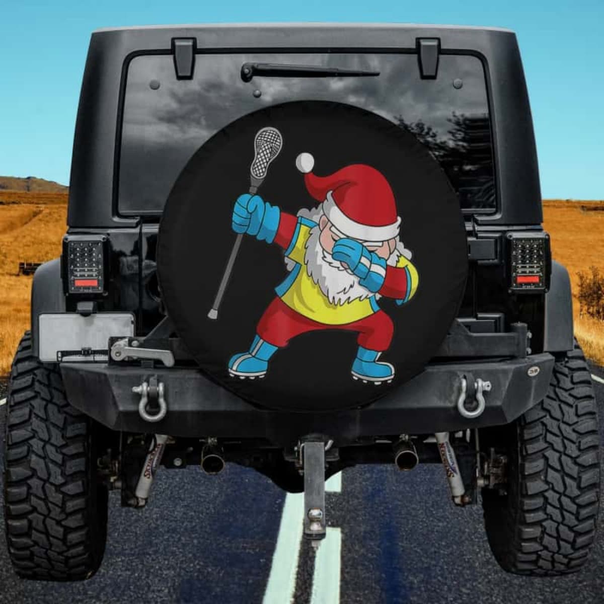 The Dabbing Lacrosse Nick Spare Tire Cover