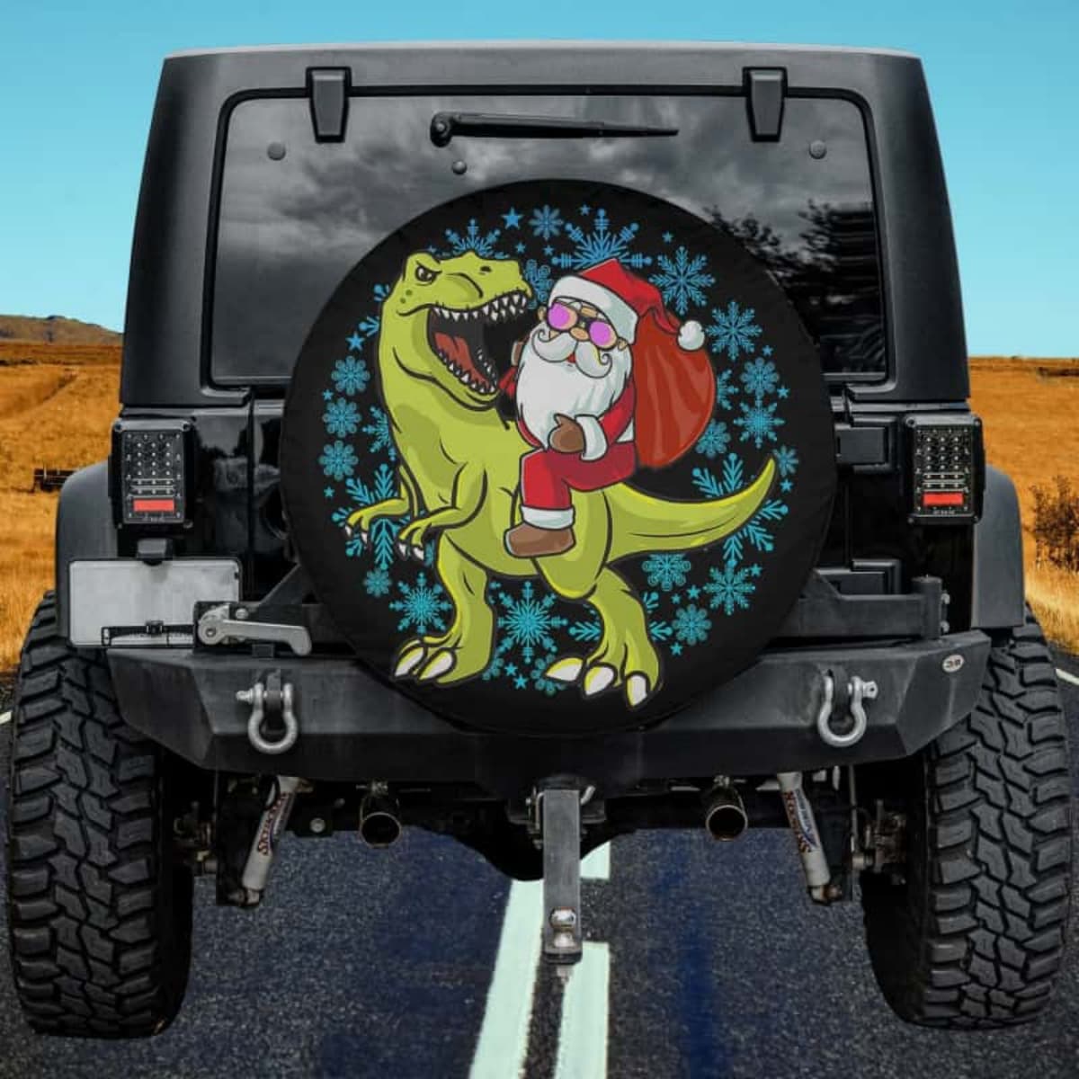 The Neon Retro Rex Rider Spare Tire Cover
